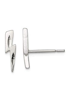 Sonia Jewels 925 Sterling Silver Lightning Bolt Stud Earrings  - Image 1