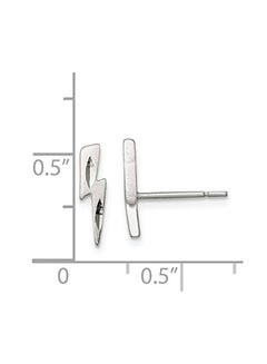 Sonia Jewels 925 Sterling Silver Lightning Bolt Stud Earrings  - Image 2