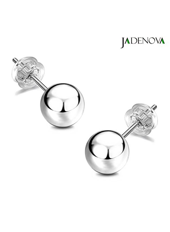 JADENOVA 6-Pair Sterling Silver Round Ball Stud Earrings Set - Image 2