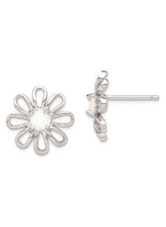 Sonia Jewels 925 Sterling Silver Opal Daisy Stud Earrings  - Image 1