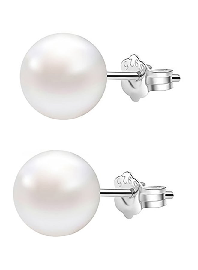 Alyc - 925 Sterling Silver Freshwater Pearl Earrings Stud Earrings - Image 1