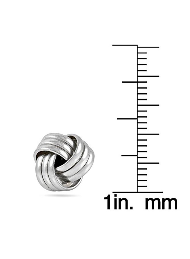 Hoops & Loops - Sterling Silver Love Knot Stud Earrings - Image 1