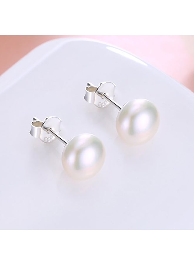 Alyc - 925 Sterling Silver Freshwater Pearl Earrings Stud Earrings - Image 1