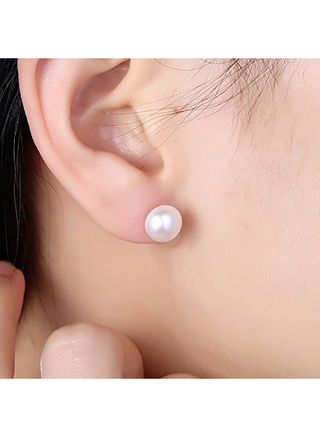 Alyc - 925 Sterling Silver Freshwater Pearl Earrings Stud Earrings - Image 1