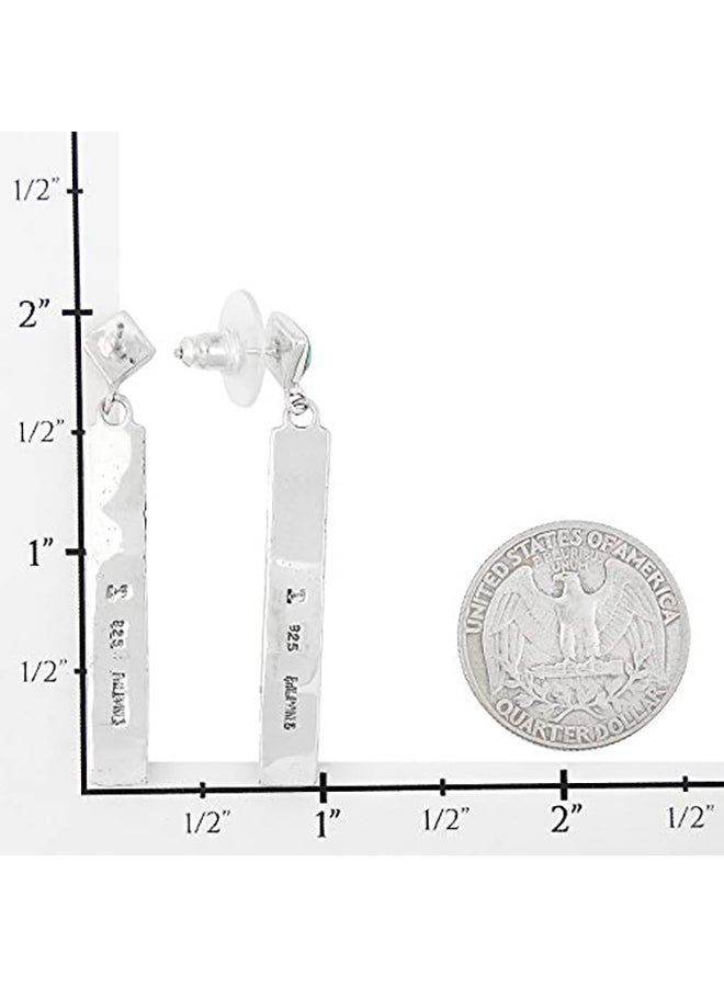 تركواز نتوورك أقراط متدلية من الفضة الإسترلينية عيار 925 ومزينة بحجر الفيروز - Image 3