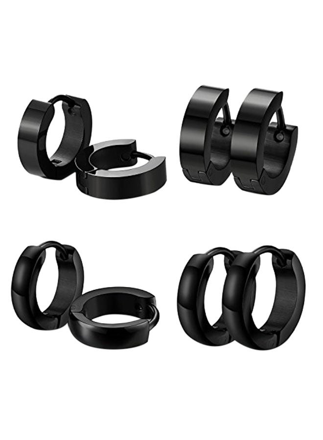 LIEBLICH - 4-Pair Huggie Stud Earrings Set - Image 1
