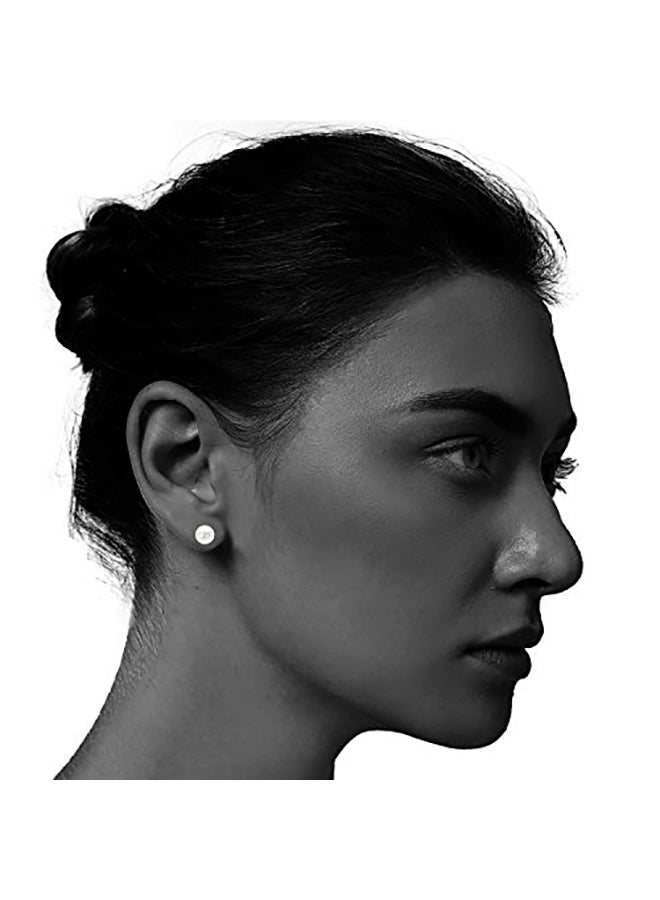 JORA Sterling Silver White Freshwater Pearl Stud Earrings - Image 3