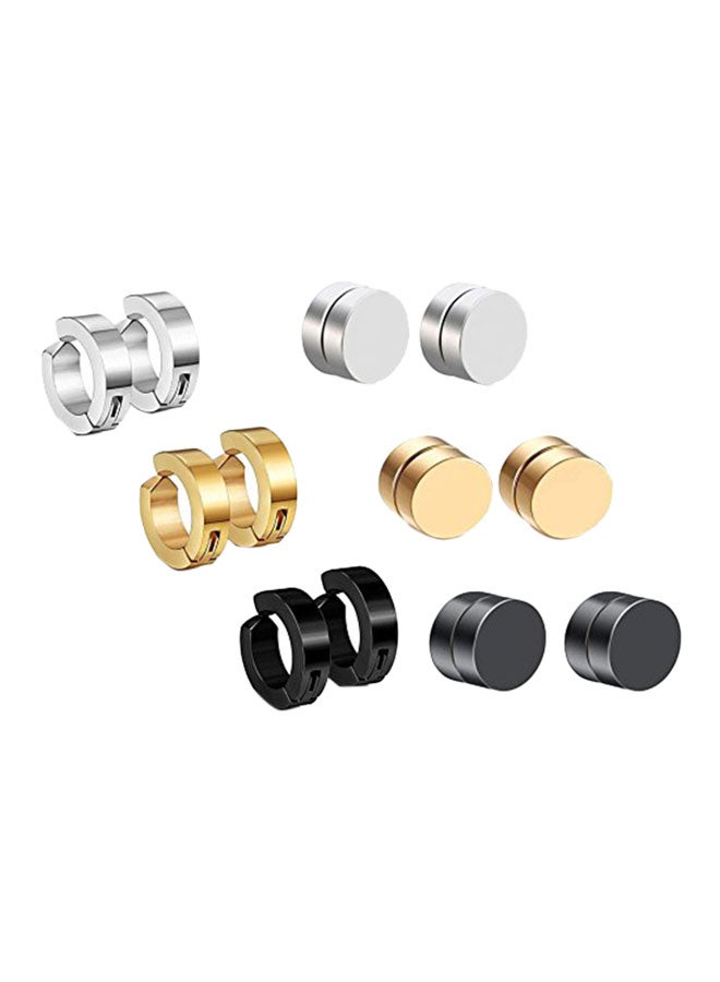 Paxuan 6-Pair Clip On And Hoop Earrings Set  - Image 1