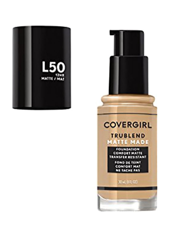 CoverGirl Trublend Matte Made Liquid Foundation L50 Fair Beige - Image 1