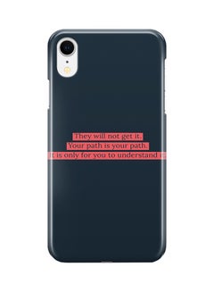 Protective Case Cover For Apple iPhone XR Motivation Go Along Blue Pink 3D Cover