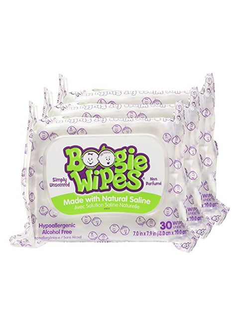 Unscented Soft Natural Saline Wet Tissues Pack Of 3
