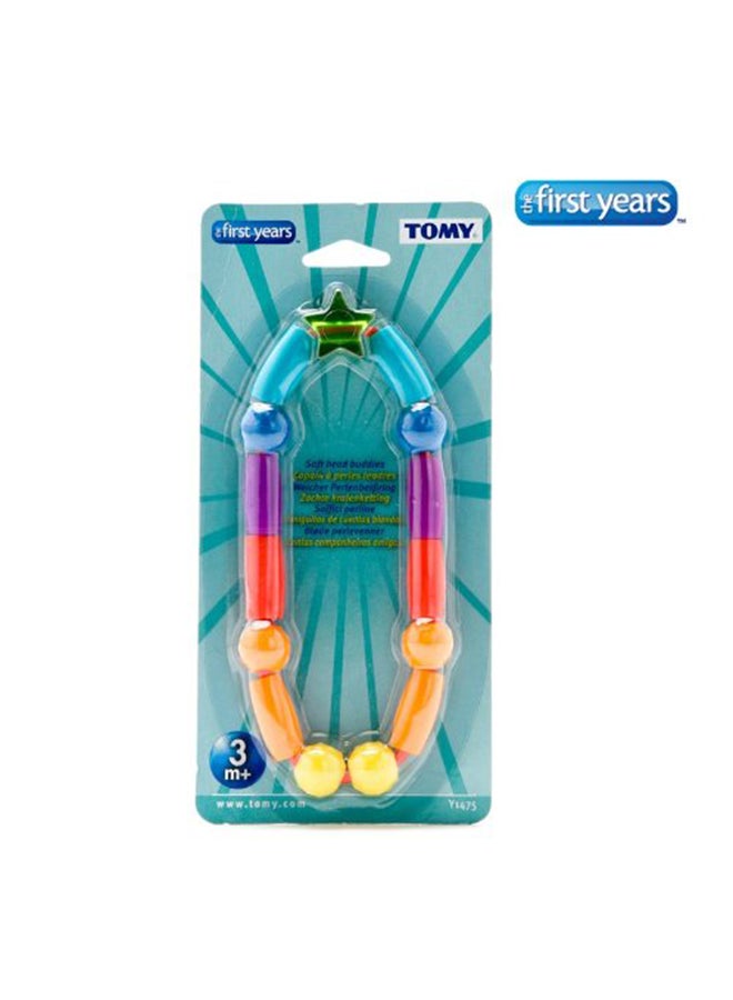 ذا فيرست ييرز عضاضة أسنان بتصميم خرز ناعمة، من سن 3 شهور فما فوق - متعددة الألوان - Image 2