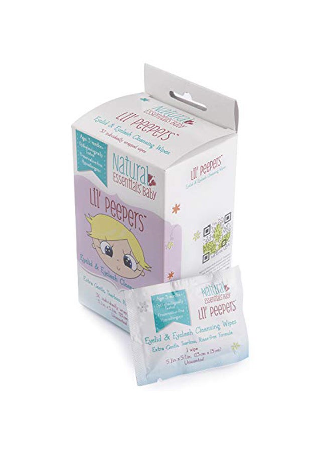Natural Essentials Baby Eyelid And Eyelash Cleansing Wipes, 30 Count - Image 1