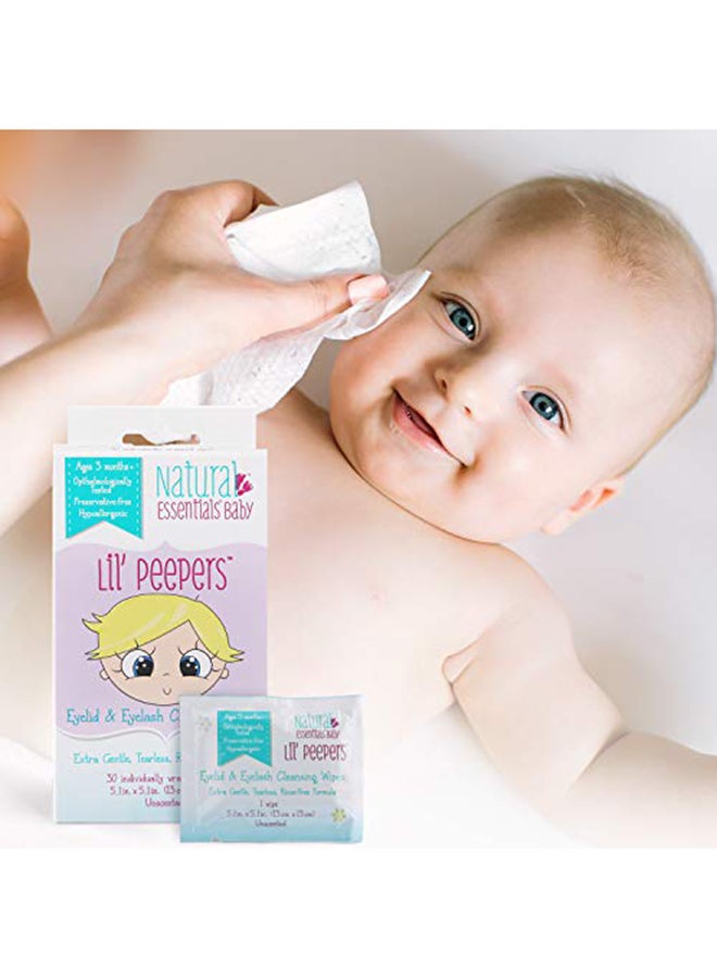 Natural Essentials Baby Eyelid And Eyelash Cleansing Wipes, 30 Count - Image 2