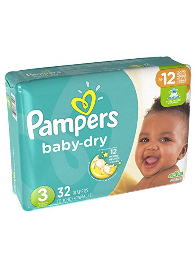 Pampers Disposable Diapers, Size 3, 32 Count - Image 1