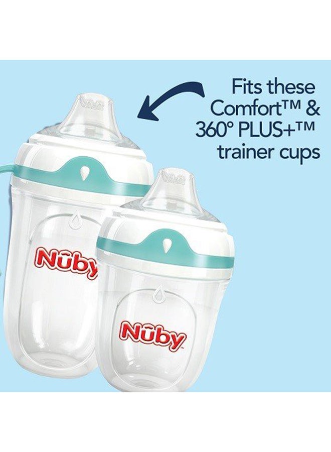Nuby Set Of 2  Comfort 360 Plus Bottle And Trainer Cup Replacement Spout - Image 2