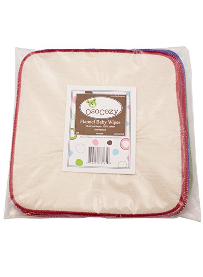 OsoCozy Flannel Baby Wipes, 15 Count - Image 2