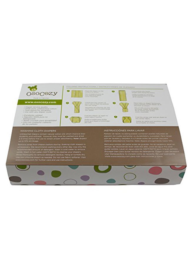 OsoCozy 6-Piece Prefolds Unbleached Cloth Diapers  - Image 2