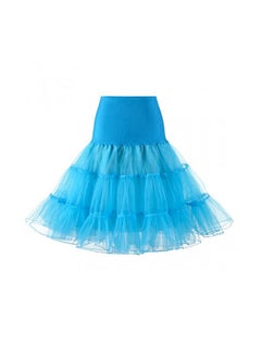 Vintage Crinoline Tutu Midi Petticoat Skirt Blue