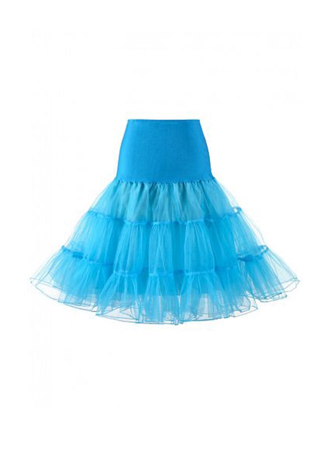 Generic - Vintage Crinoline Tutu Midi Petticoat Skirt Blue - Image 1