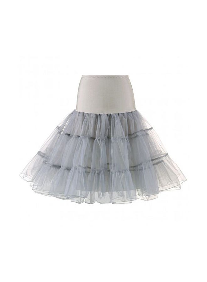 Vintage Crinoline Tutu Midi Petticoat Skirt Grey - Image 1