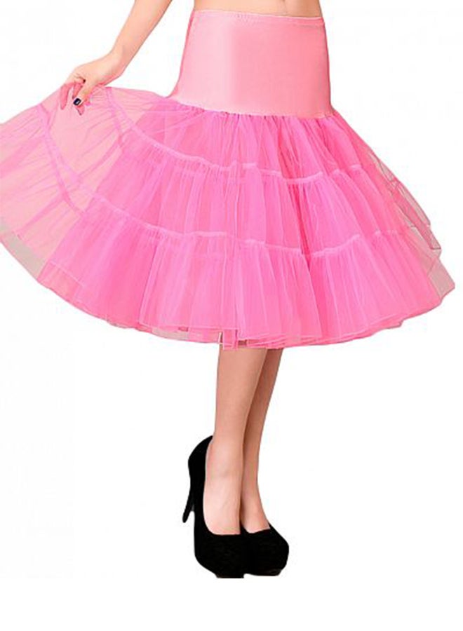 Generic - Vintage Crinoline Tutu Midi Petticoat Skirt Pink - Image 1