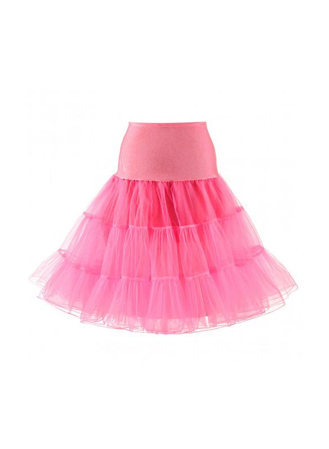 Generic - Vintage Crinoline Tutu Midi Petticoat Skirt Pink - Image 1
