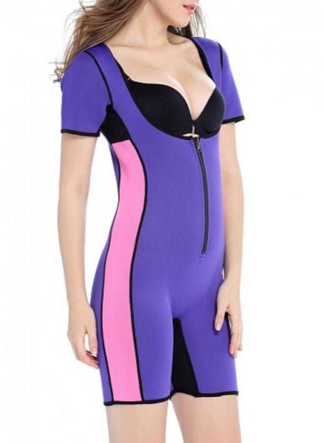 Tummy Waist Slimming Corset Body Shaper Purple - Image 3