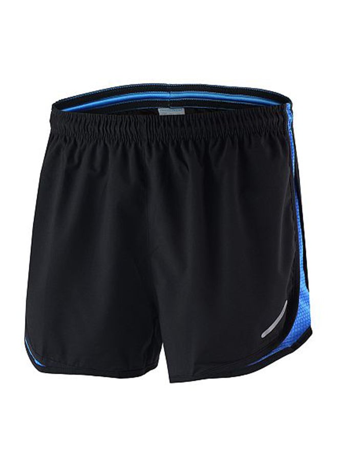 ARSUXEO 2 in 1 Running And Cycling Sports Shorts Blue/Black - Image 1