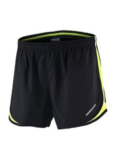 ARSUXEO 2 in 1 Running And Cycling Sports Shorts Green/Black  - Image 1