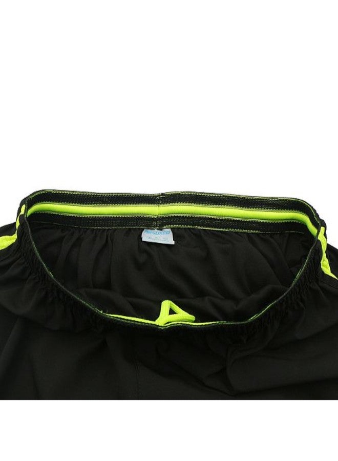 ARSUXEO 2 in 1 Running And Cycling Sports Shorts Green/Black - Image 3