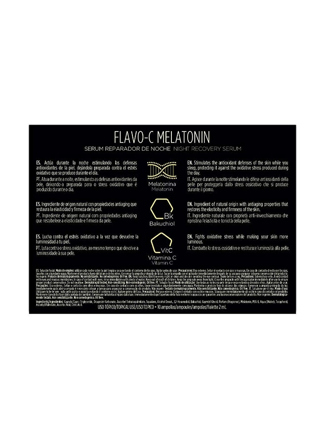 ISDIN 10-Ampoule Flavo-C Melatonin Night Recovery Serum 2ml - Image 2