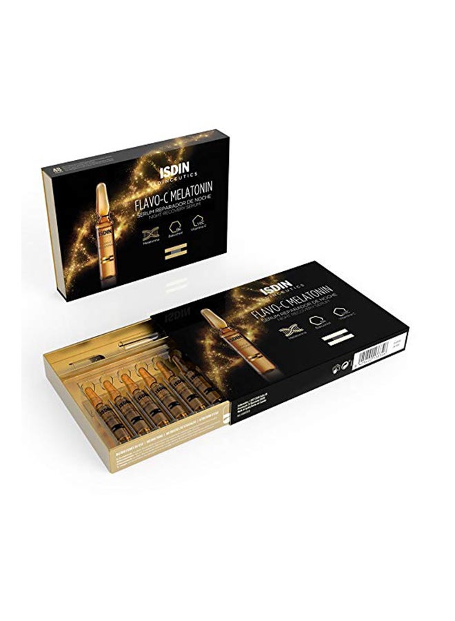 ISDIN 10-Ampoule Flavo-C Melatonin Night Recovery Serum 2ml - Image 4