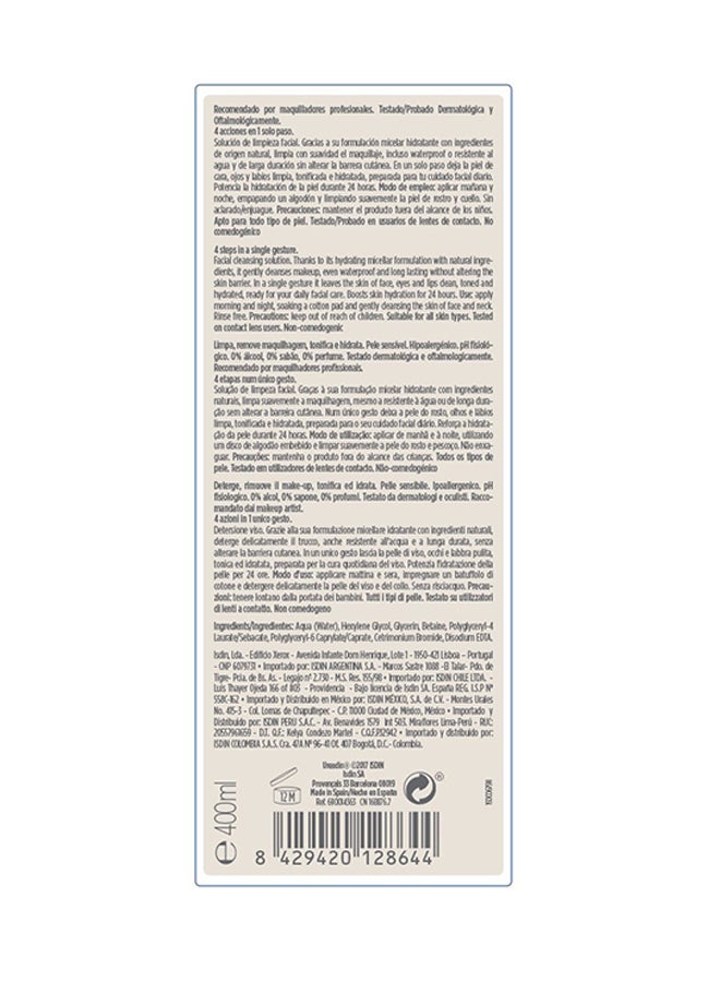 ISDIN 4-In-1 Micellar Facial Cleanser 400ml - Image 3