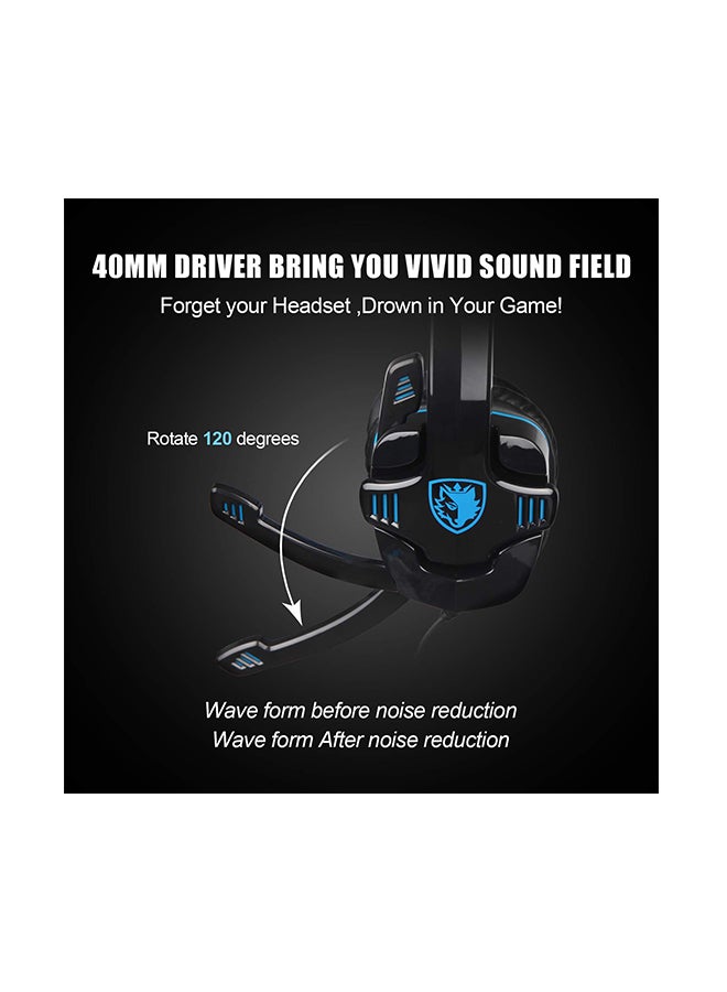 Sades SA708GT Wired Over-Ear Gaming Headphones With Microphone For PlayStation 4  - Image 5