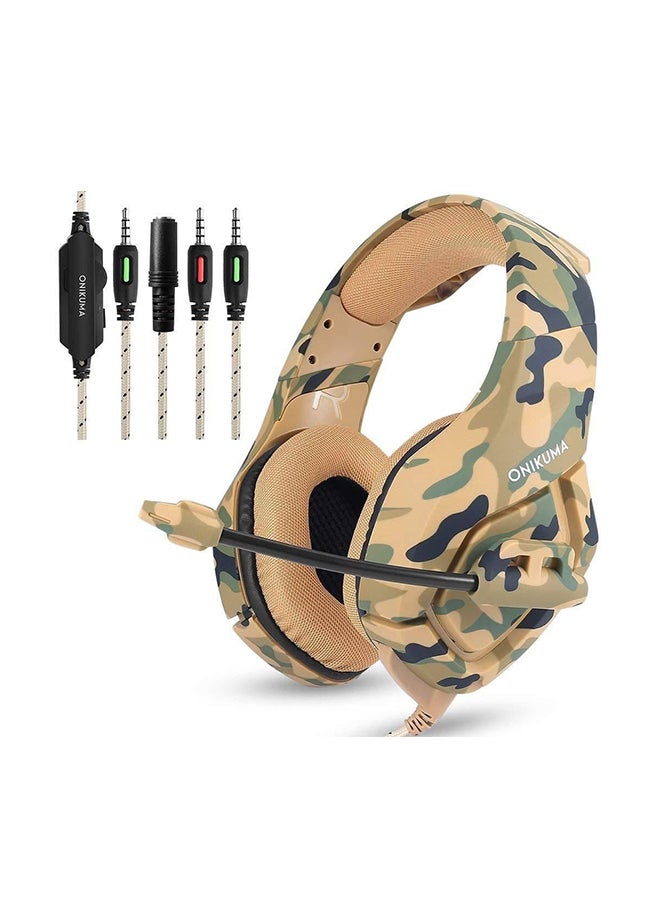 أونيكوما سماعة رأس K1 سلكية للألعاب بتصميم يغطي الأذن مزودة بميكروفون لجهاز الألعاب بلايستيشن 4/ جهاز الألعاب بلايستيشن 5/ إكس بوكس ون/ إكس بوكس سيريس إكس/ نينتندو سويتش/ الكمبيوتر - Image 2