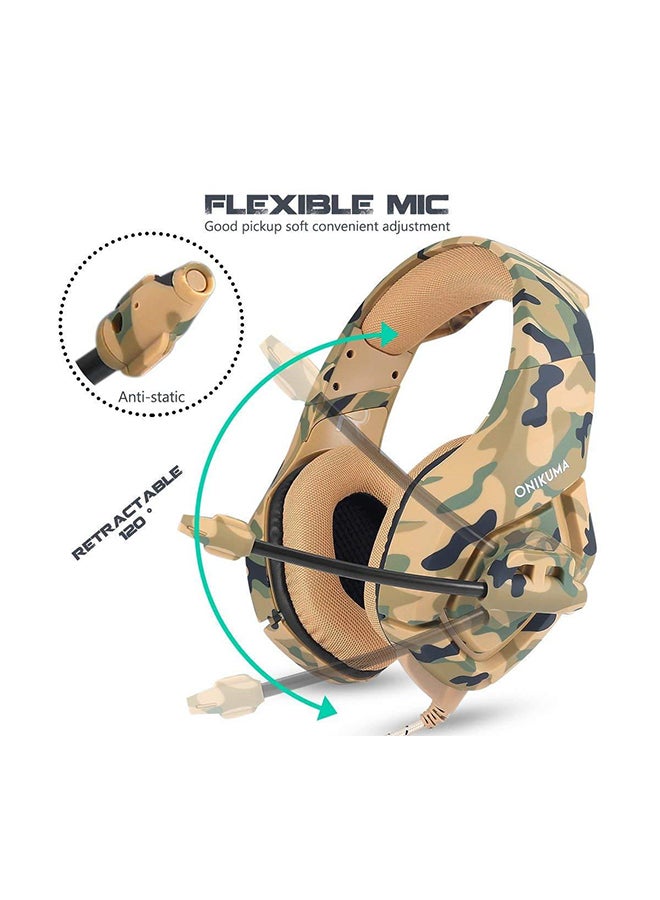 أونيكوما سماعة رأس K1 سلكية للألعاب بتصميم يغطي الأذن مزودة بميكروفون لجهاز الألعاب بلايستيشن 4/ جهاز الألعاب بلايستيشن 5/ إكس بوكس ون/ إكس بوكس سيريس إكس/ نينتندو سويتش/ الكمبيوتر - Image 4