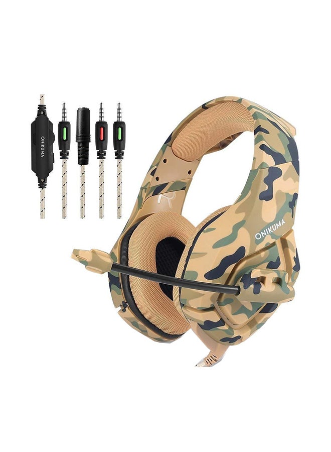 أونيكوما سماعة رأس K1 سلكية للألعاب بتصميم يغطي الأذن مزودة بميكروفون لجهاز الألعاب بلايستيشن 4/ جهاز الألعاب بلايستيشن 5/ إكس بوكس ون/ إكس بوكس سيريس إكس/ نينتندو سويتش/ الكمبيوتر - Image 1