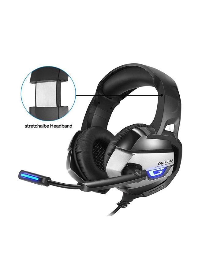 onikuma - K5 Over-Ear Gaming Wired Headset With Microphone For PS4/PS5/XOne/XSeries/NSwitch/PC - Image 1