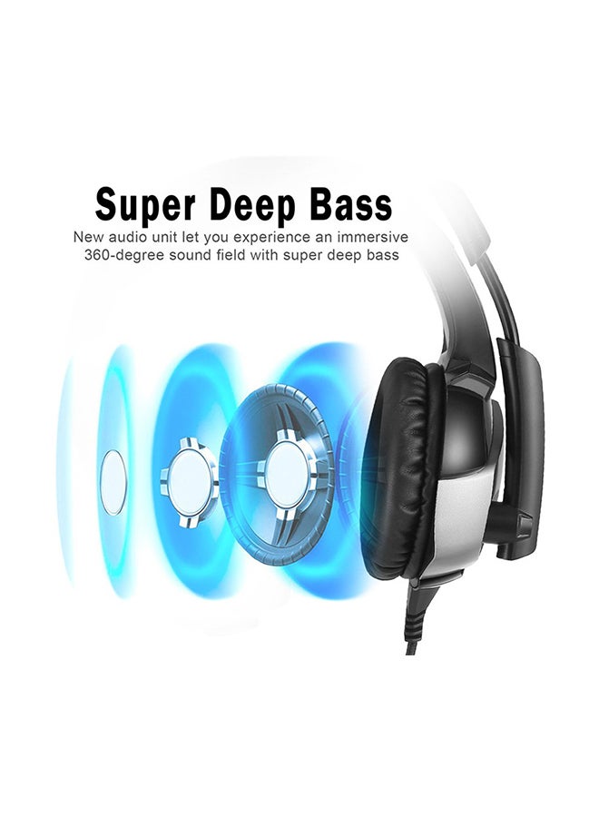 onikuma - K5 Over-Ear Gaming Wired Headset With Microphone For PS4/PS5/XOne/XSeries/NSwitch/PC - Image 1