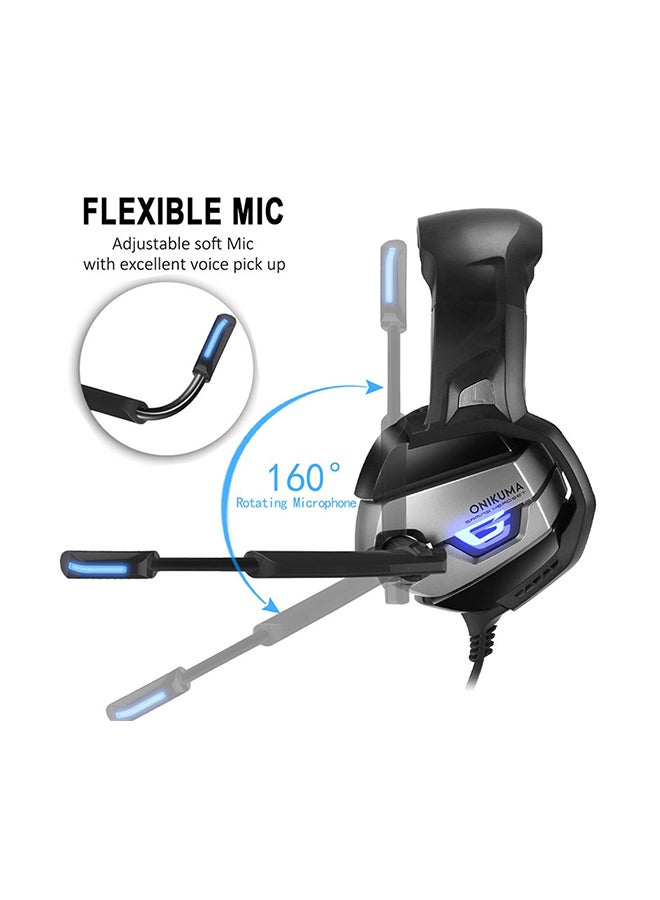 onikuma - K5 Over-Ear Gaming Wired Headset With Microphone For PS4/PS5/XOne/XSeries/NSwitch/PC - Image 1