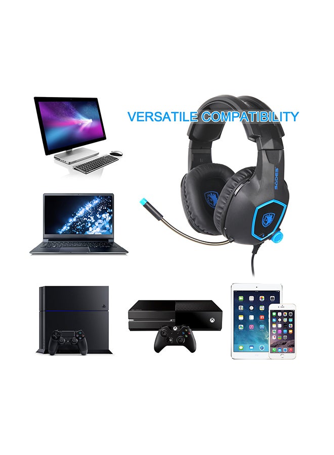 ساديس سماعة رأس ستيريو سلكية للألعاب مع ميكروفون - Image 5