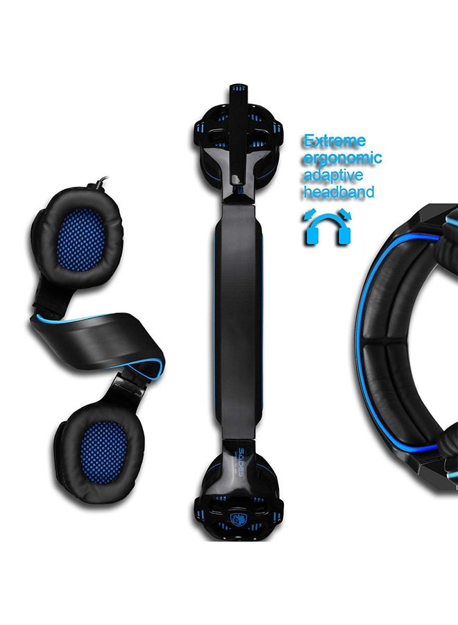 Sades - SA-810 Wired Over-Ear Gaming Headset With Mic - Image 1