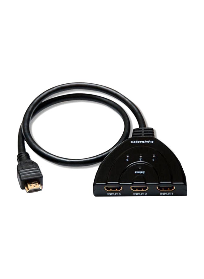 3-USB Switcher Splitter Black