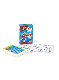 blue orange Super Genius Multiplication 1 Card Game  - Image 2