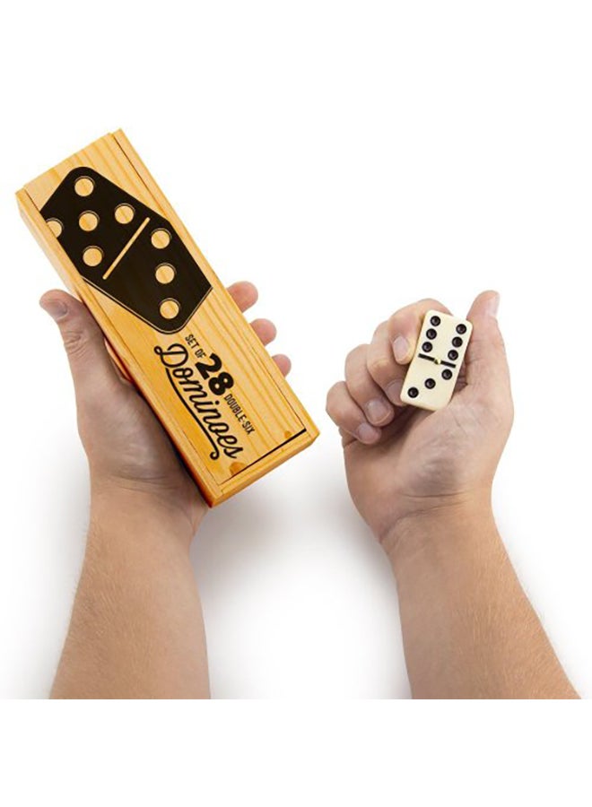 بريبيلي مجموعة مكونة من 28 قطعة دومينو تحمل ستة مزدوجة في صندوق تخزين - Image 3