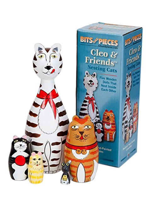5-Piece Cleo And Friends Nesting Cat Dolls Set