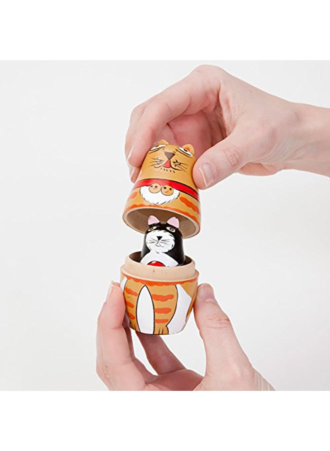 Bits and Pieces - 5-Piece Cleo And Friends Nesting Cat Dolls Set - Image 1