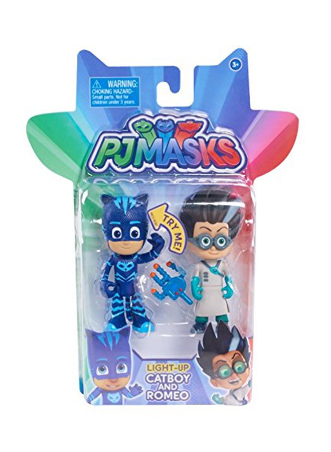Just Play 2-Piece PJ Masks Light Up Figures Catboy Vs Romeo - Image 1
