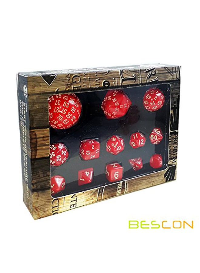 13-Piece D3-D100 Dice Set